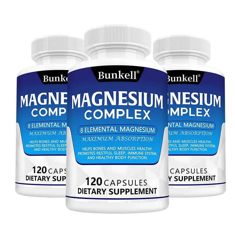 Magnesium Complex 120 Capsules - Bone Muscle & Heart Health Supplement Sleep Support Muscle Relaxation Stress & Anxiety Relief — image 9
