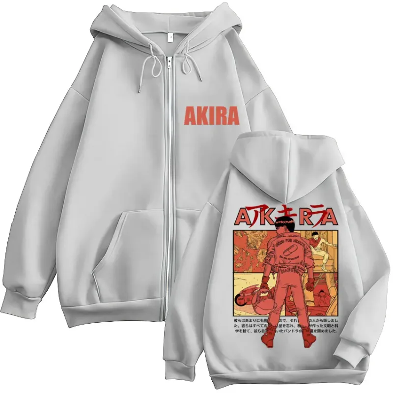 Japanese Anime Neo Tokyo Akira Zipper Hoodies Manga Movie Science Fiction Shotaro Kaneda Cardigan Sweatshirt Loose Fleece Coats — image 9