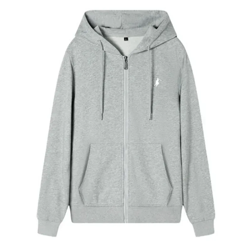 The new autumn and winter casual men's sportswear fashionable outdoor jogging fitness zipper hoodie and warm sweatshirt — image 3