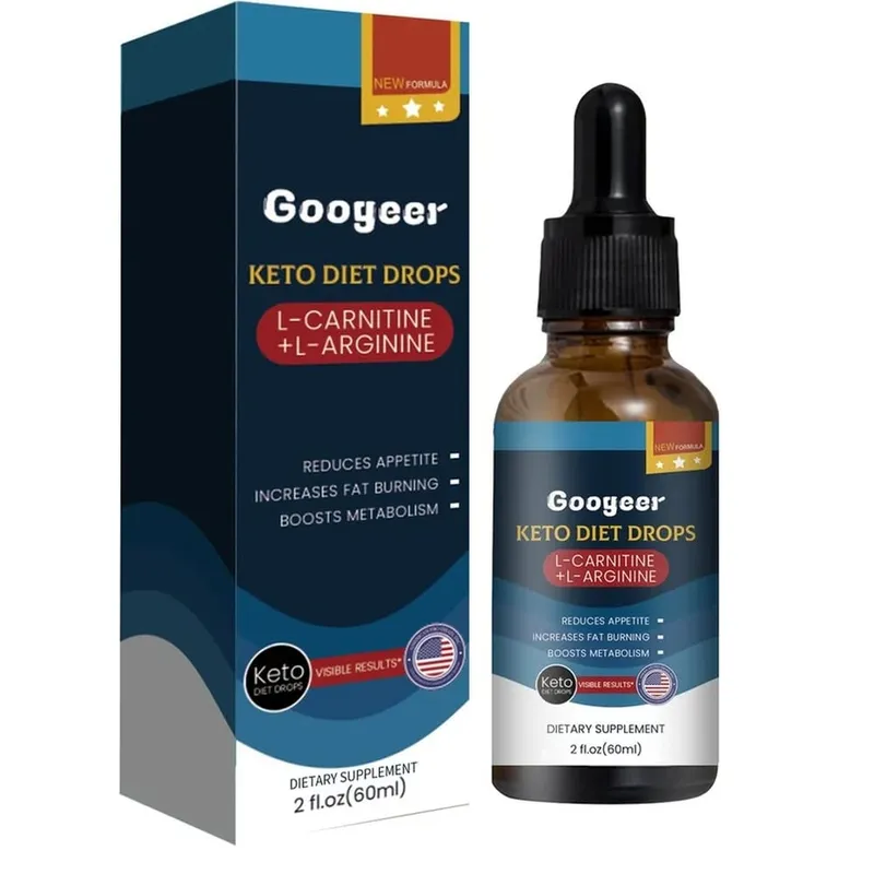 Googeer Keto Diet Drops New Formula with L-Carnitine Tartrate and L-Arginine HCl Plus Green Tea Leaf Extract 2 Fl Oz (60 ML)