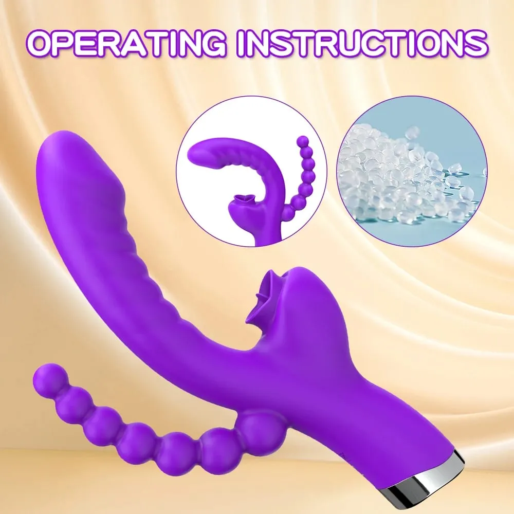 3 in 1 Tapping Flapping Vibrator Anal Sex Clitoris Clit Sucker Stimulator Sex Toys Female Licking Sucking Vibrators Adult Goods — image 5