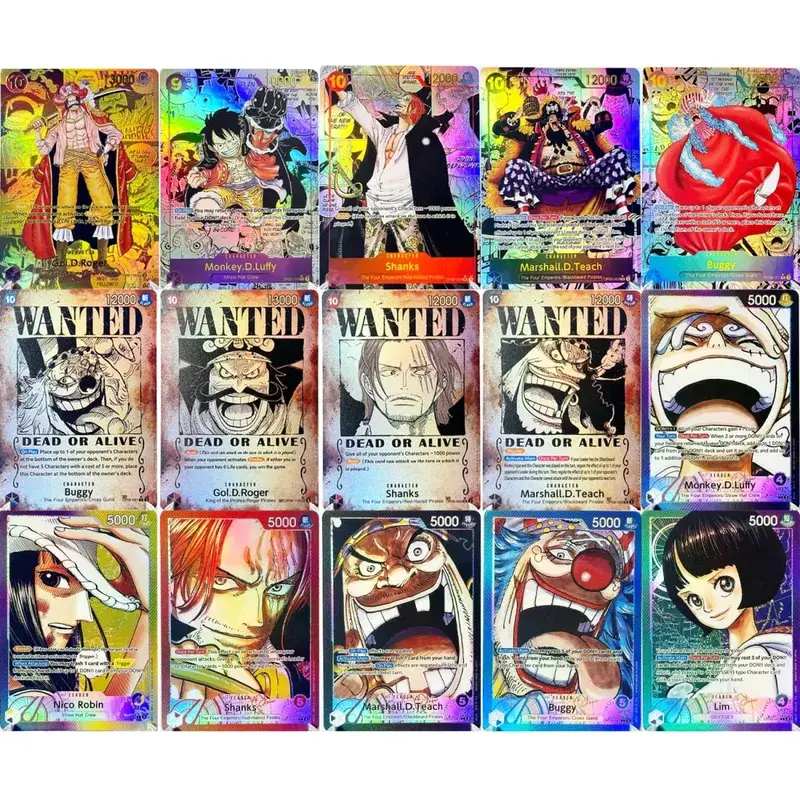 OP09 One Piece Emperors in the New World Curated Deck Luffy Shanks Roger Buggy Zoro Dragon Foil Textured Proxy Cards English — image 17