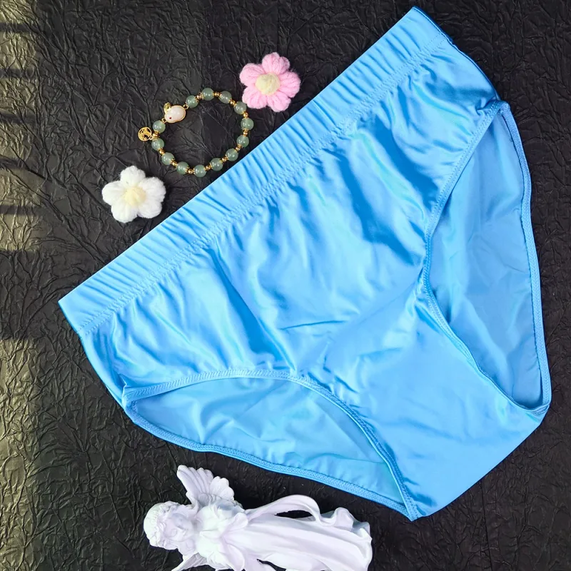 new Mens Briefs Underwear Satin-like Breathable Low-Rise Underpants Male Panties Men's glossy underwear