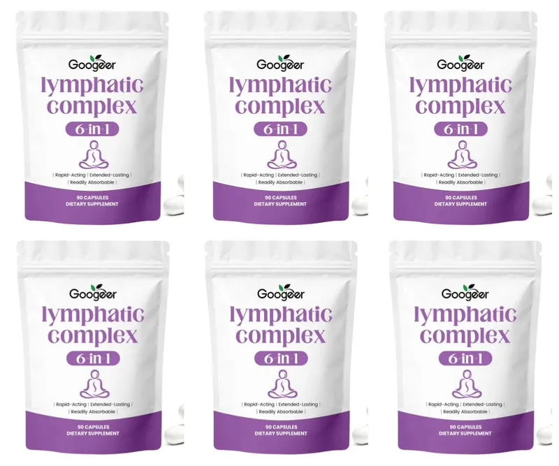Googeer Lymphatic Complex 6-in-1 Capsules with Lymphatic Circulation and Drainage Support Magnesium Zinc Minerals 90 Capsules — image 11
