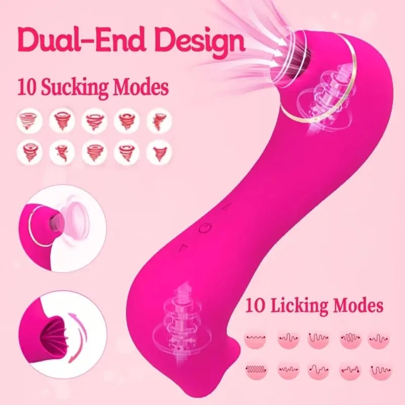 20 Mode Clit Sucker Tongue Licking Vibrator Nipple Clitoris Oral Sex Stimulator G spot Massager Masturbator Erotic Adult Sex Toy — image 4