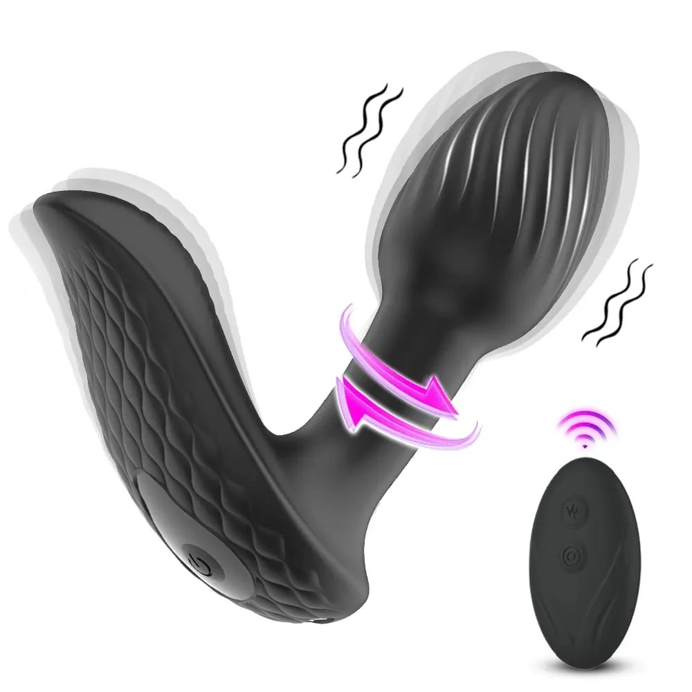 Wireless Remote 9 Modes Anal Plug Vibrator 360 Rotation Wearable Vibrating Butt Plugs Prostate Massage Adult Sex Toys For Women — image 1