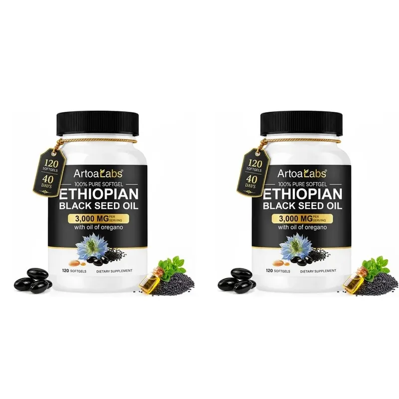 น้ำมันเมล็ดสีดำเอธิโอเปีย 3000mg Softgels พร้อมน้ำมันออริกาโน รองรับสุขภาพภูมิคุ้มกัน ทางเดินอาหาร BALANCE & Daily Vitality 120 นับ — image 9
