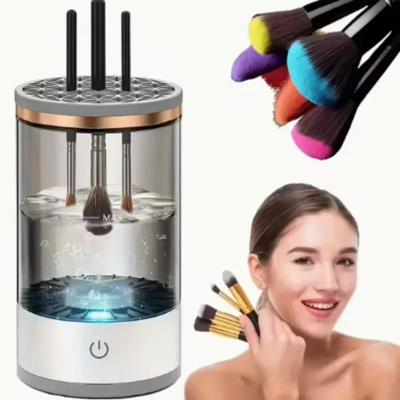 Bærbar USB genopladelig elektrisk makeupbørstemaskine Effektiv automatisk til hjemmerejser Kosmetiske børster Dybde rengøringsværktøjer — image 5