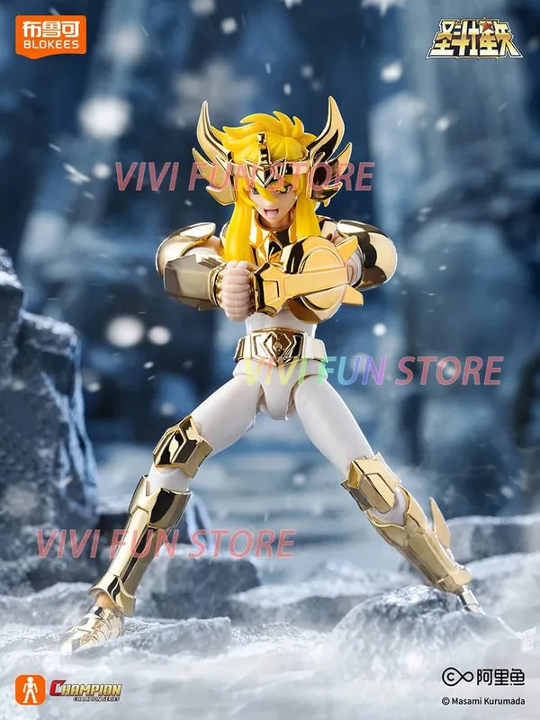 In Stock BLOKEES Saint Seiya CLASSIC CLASS Gold Saint Virgo Shaka Pisces Aphrodite Andromeda Cygnus EX Gold Assembled Model Toys — image 4