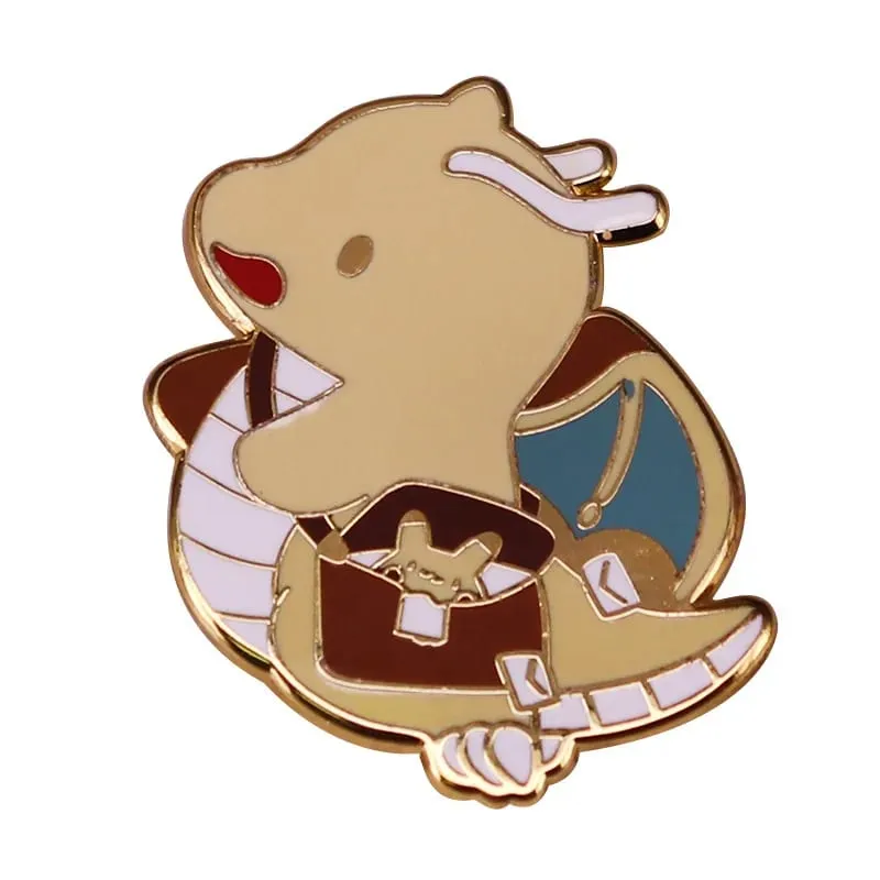 Anime pokemon charmander esmalte pinos coletar kawaii dinossauro metal dos desenhos animados broche mochila chapéu saco colar lapela emblemas