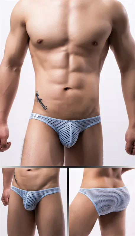 Slip da uomo Estate Traspirante Fori Intimo U Convesso Sottile Vita bassa Slip intimo da uomo Slip Mutande Calzoncillos