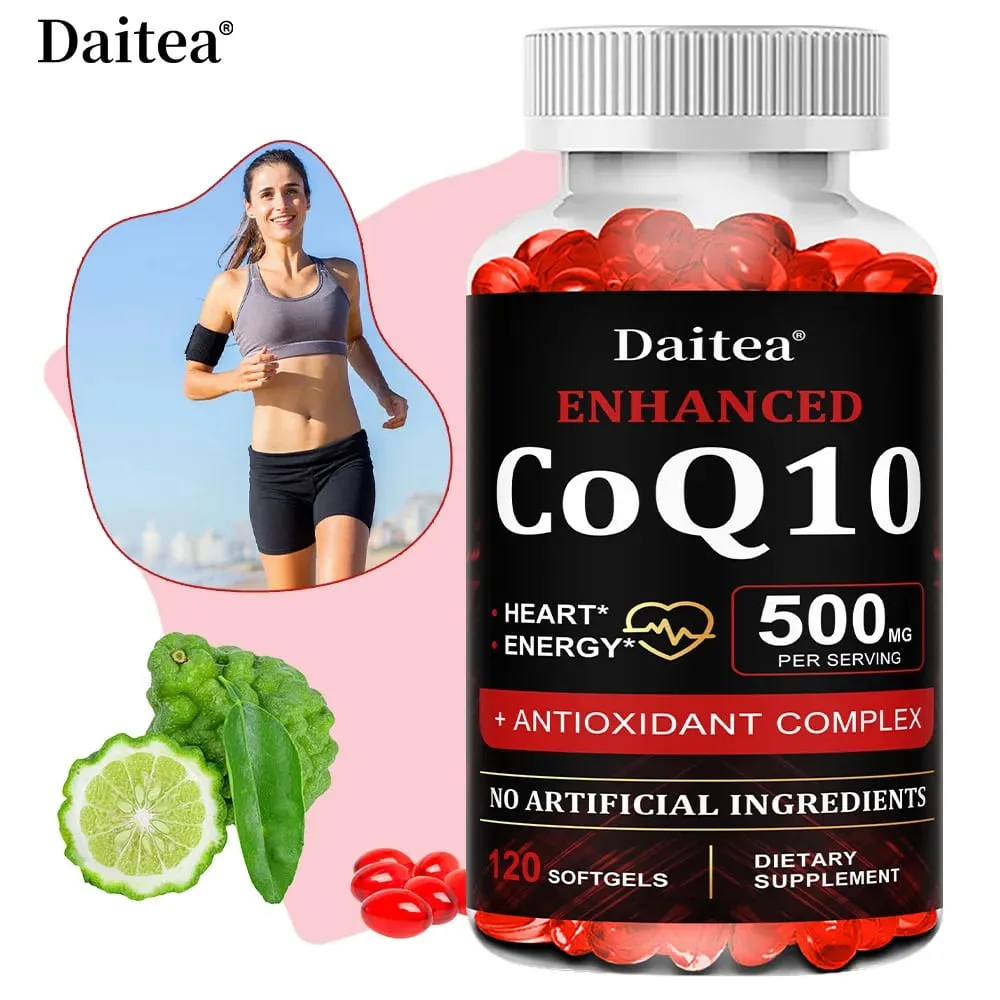 High Absorption CoQ10 500MG - for Heart Health&Energy Production - Enhanced CoQ10 Nutritional Supplements with Coenzyme Q10 — image 1