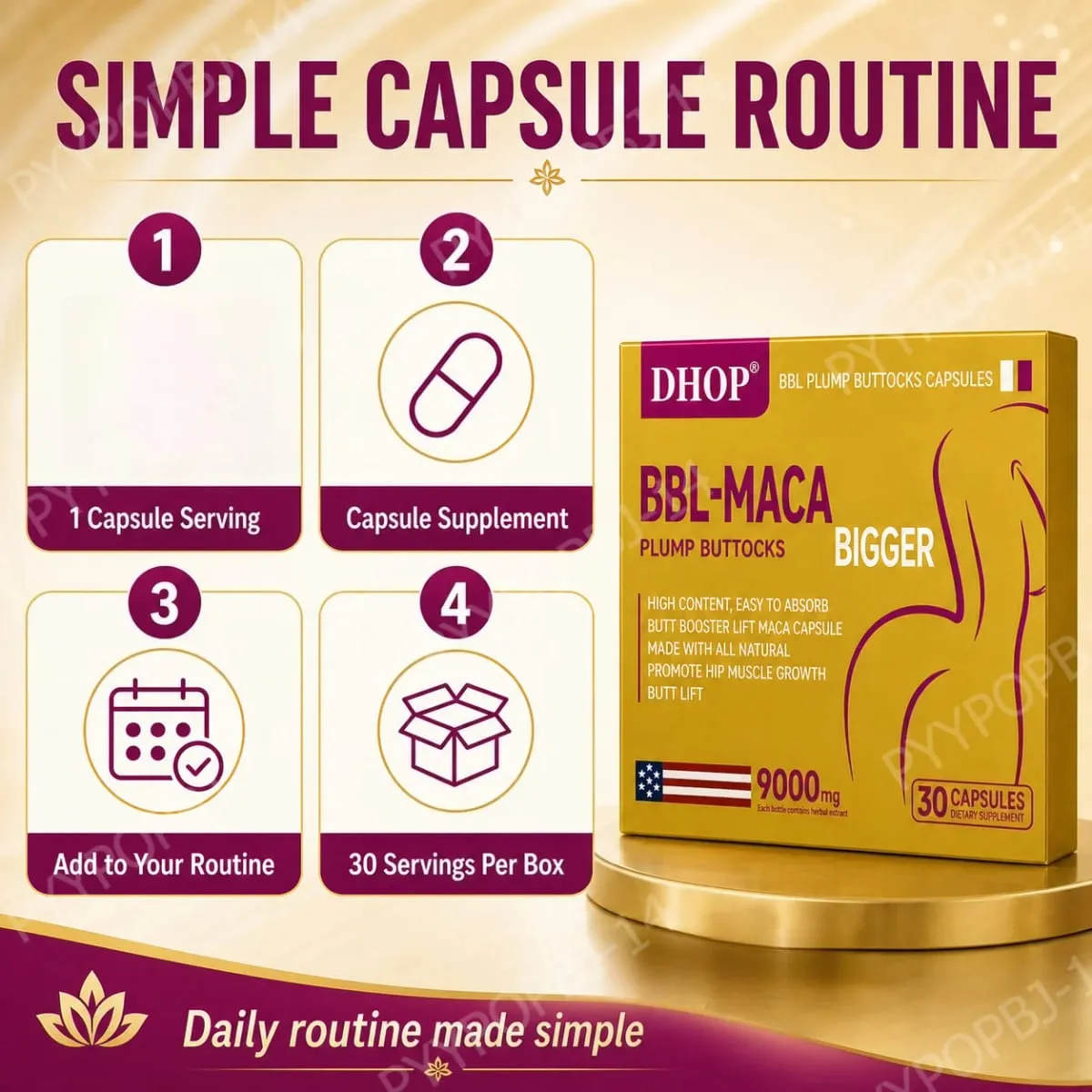 Plump Buttocks Capsules with Pueraria Mirifica Creatine and Deep Sea Fish Collagen Peptide Easy Absorb 30 Capsules — image 6