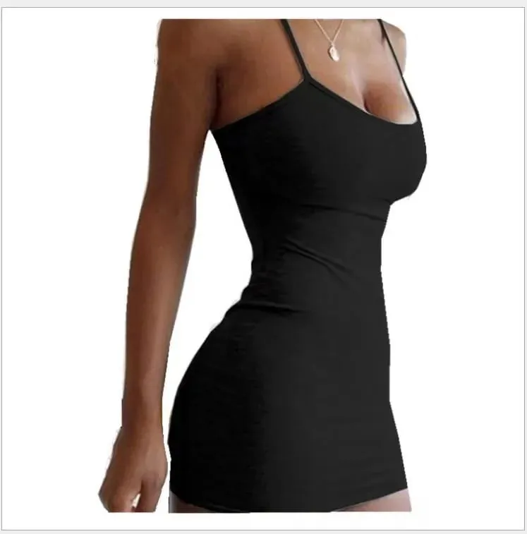 Summer Women Sexy Tight Bodycon Maxi Dress High Slit Strappy Nightclub Party Dress Outdoor Beach Vacation Casual Daily Wear Long