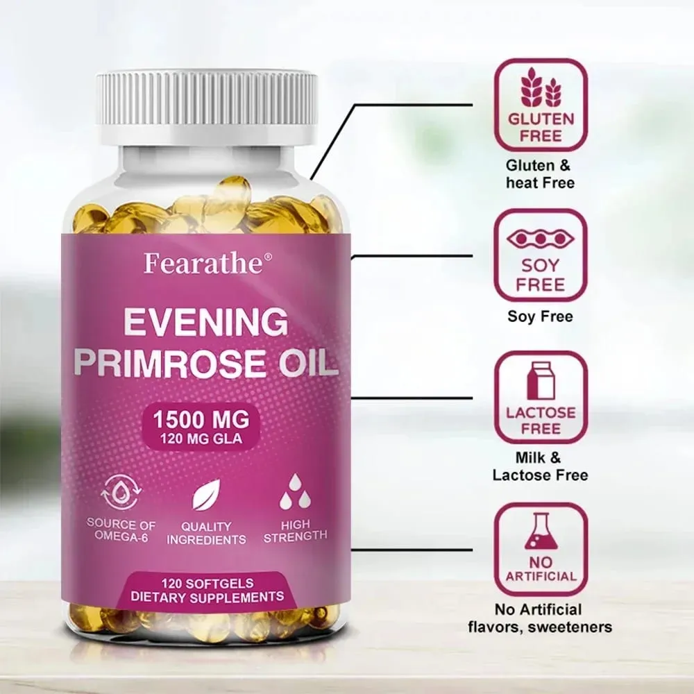Doplňkové kapsle pupalkového oleje 1500 Mg * 120 kapslí - podporuje hormonální rovnováhu