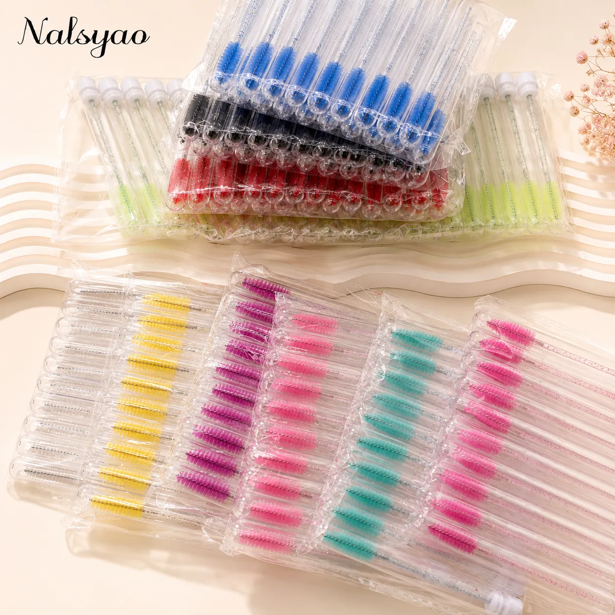 Disposable Mascara Wands Eyebrow Brush Applicator EyeLash Brushes 50pcs Reusable Eyelashes Brush Tube for Eyelash Extension — image 1