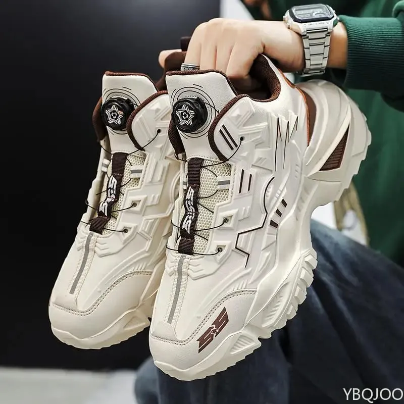 Spring new breathable running shoes fashionable versatile anti slip shoes casual comfortable height increasing men's sneakers — image 2