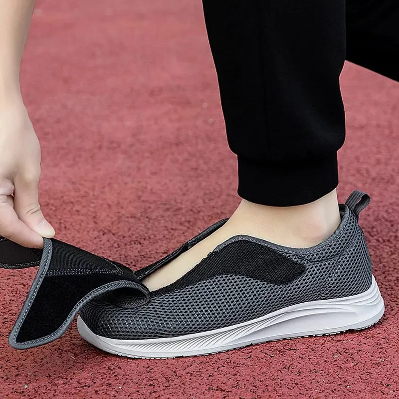 Adjustable Open Shoes For Men Lightweight Comfort Diabetic Walking Shoes Sneakers for Swollen Elderly Feet Normal Width — image 1
