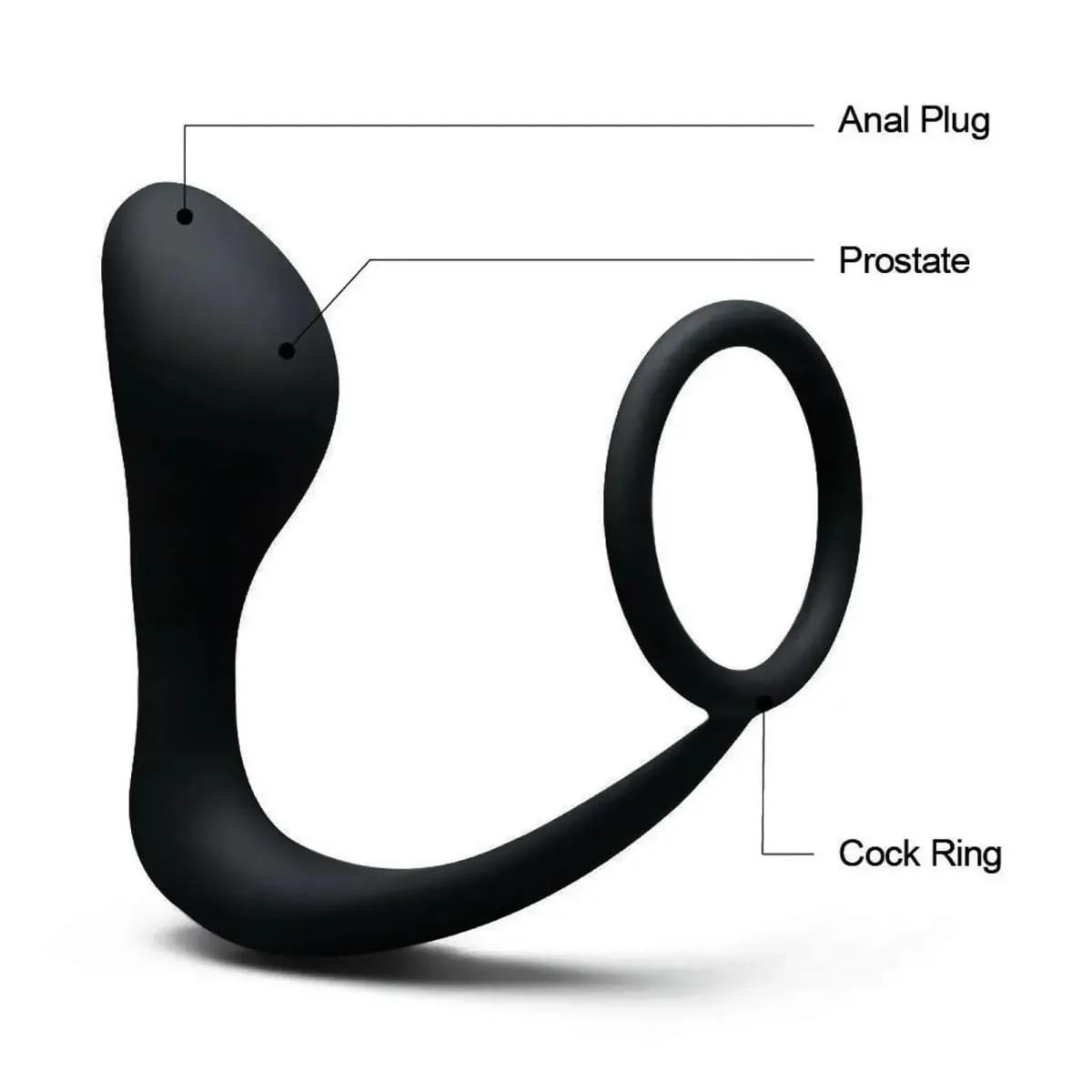 Silica Gel Lock Ring Penis Ring Prostate Massager Adult Sex Toys for Men Back Court Beads Male Butt Plug Couple Sharing Cock — image 4