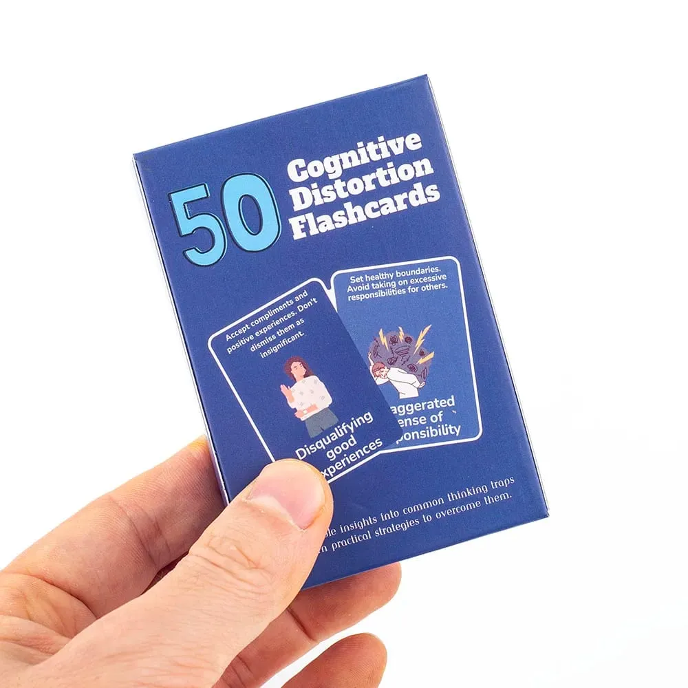 50pcs Mental Wellness Flashcards Game Cognitive Distortion Thinking Traps Coping Skills Emotional Regulation Board Game