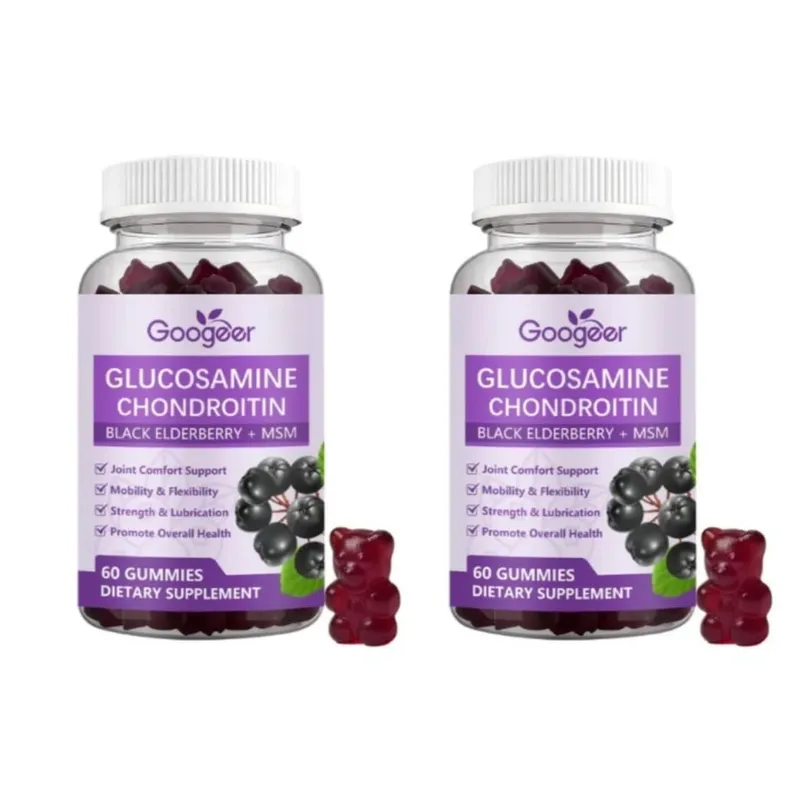 Googeer Joint Support Gummies 60 Count Glucosamine Hydrochloride Chondroitin Sulfate MSM with Hyaluronic Acid for Cartilage — image 8