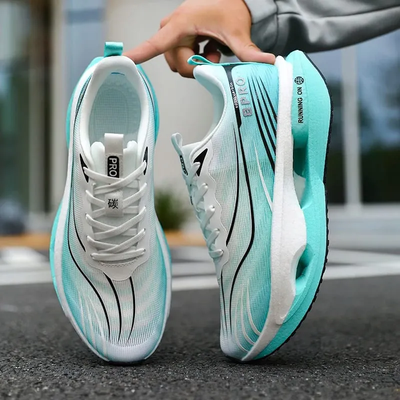 2026 Men Sports Running Shoes Marathon Breathable Light Comfortable Women Athletic Sneakers Carbon Board Trend Athletic Sneakers — image 2