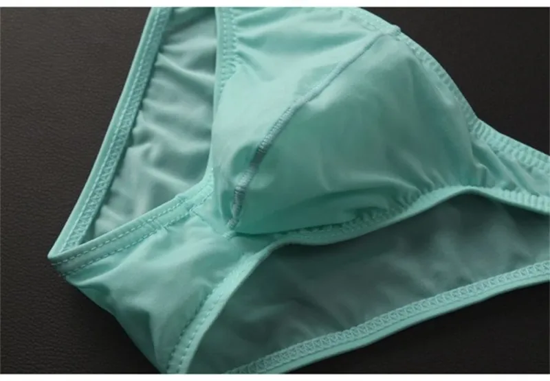 New 2026 Men Ice Silk U Convex Samll Briefs Underwear Low Waist Ultra Thin Transparent Bikini Slip Panties Plus Size M-XXL — image 14