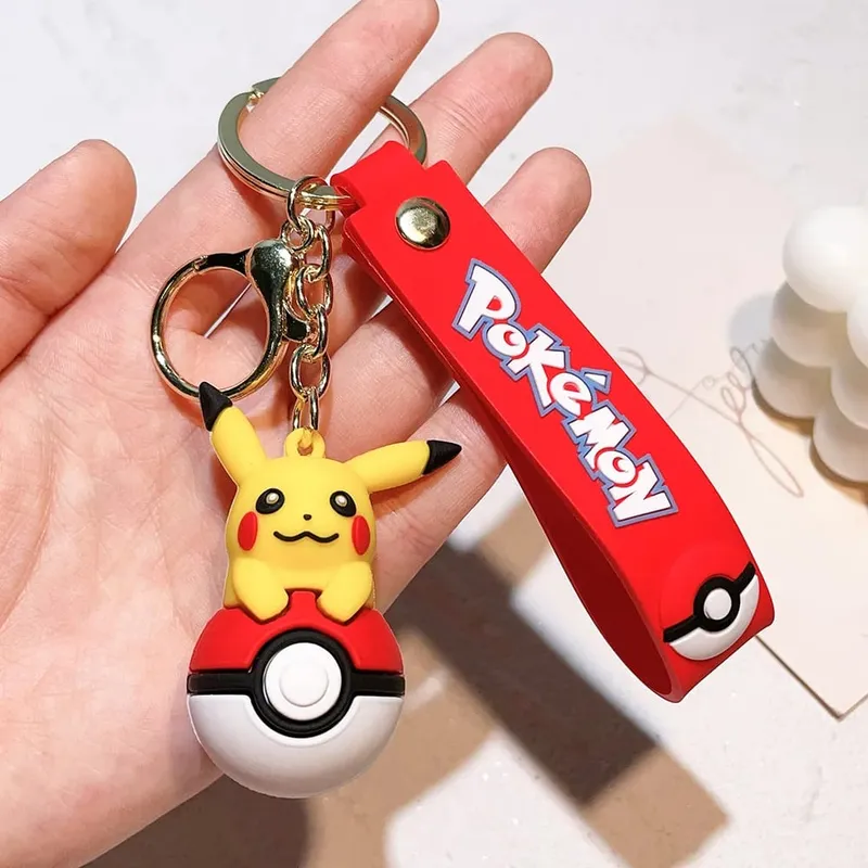 40 Style Wholesale Anime Pokémon Pikachu Eveen Keychain Cartoon Cute Charizard Keyring Student Backpack Car Key Chain Toys Gifts — image 15