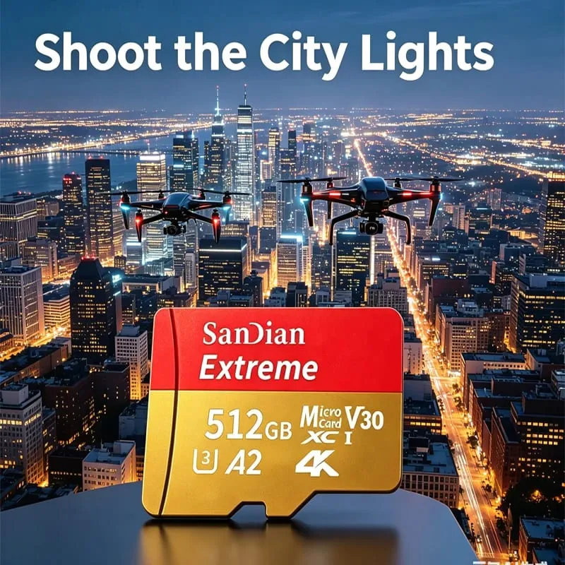 Scheda SD di memorizzazione ad alta velocità Scheda Micro TF originale da 128 GB Trasferimento ad alta velocità Classe 10 da 512 GB per fotocamera/PC/telefono — image 4
