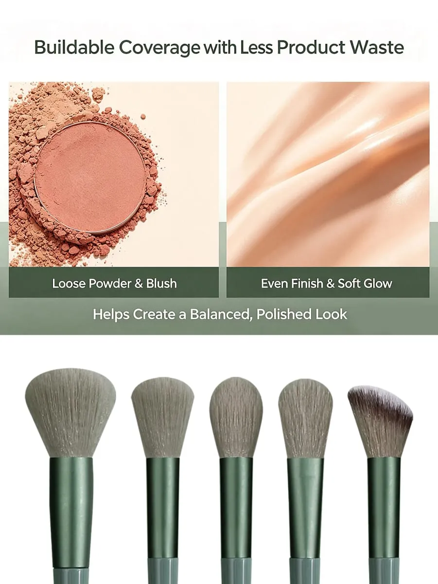 19Pcs Multifunctional Makeup Brush Set With Storage Box Soft Brushes With Makeup Puffs & Cleansing Sponge Complete Face Makeup