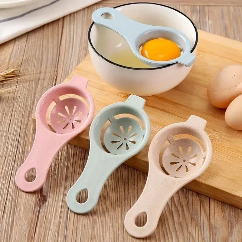 1pc Sustainable Wheat Straw Egg Separator - Easy Yolk & White Filter For Baking Kitchen Gadget — image 2