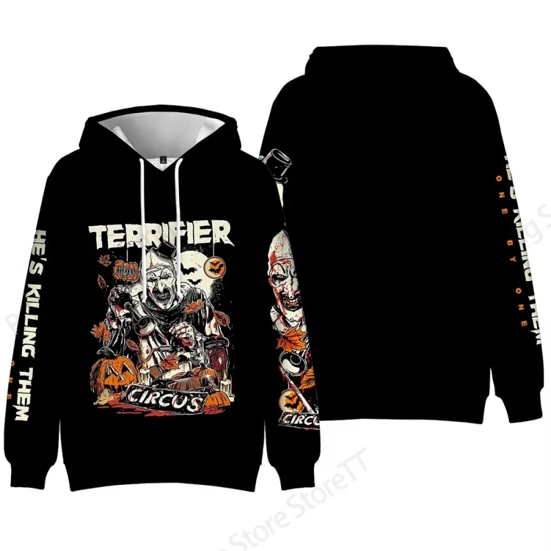 Horror Movie Terrifier Killer 3d Print Hoodie Men Women Fashion Long Sleeve Hoodies Halloween Coat Men Sweatshirt Winter Clothes — image 7