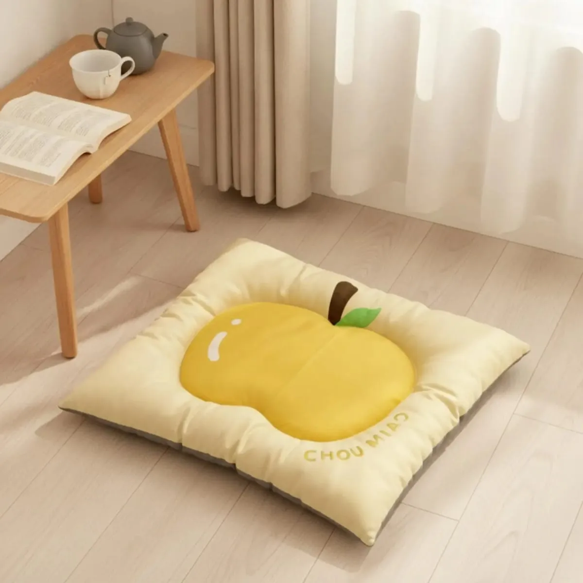 Pet Cushion Pad with Padded Border Charming Fruit Print Pet Bed Cushioned for — image 6