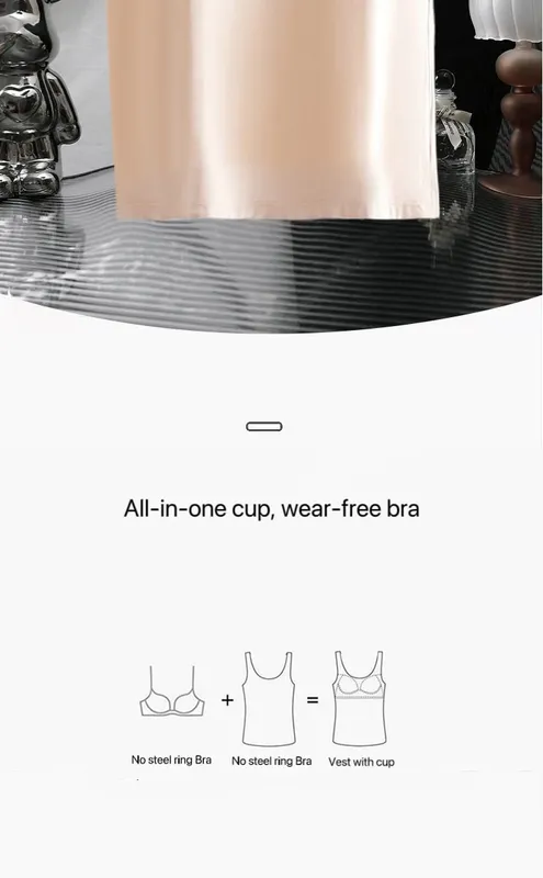 1pcs Women's Vest Tops Round Neck Vests Solid Color Padded Slim Fit Tank Tops Sexy Feminino Casual Tank Tops With Built In Bras — image 9