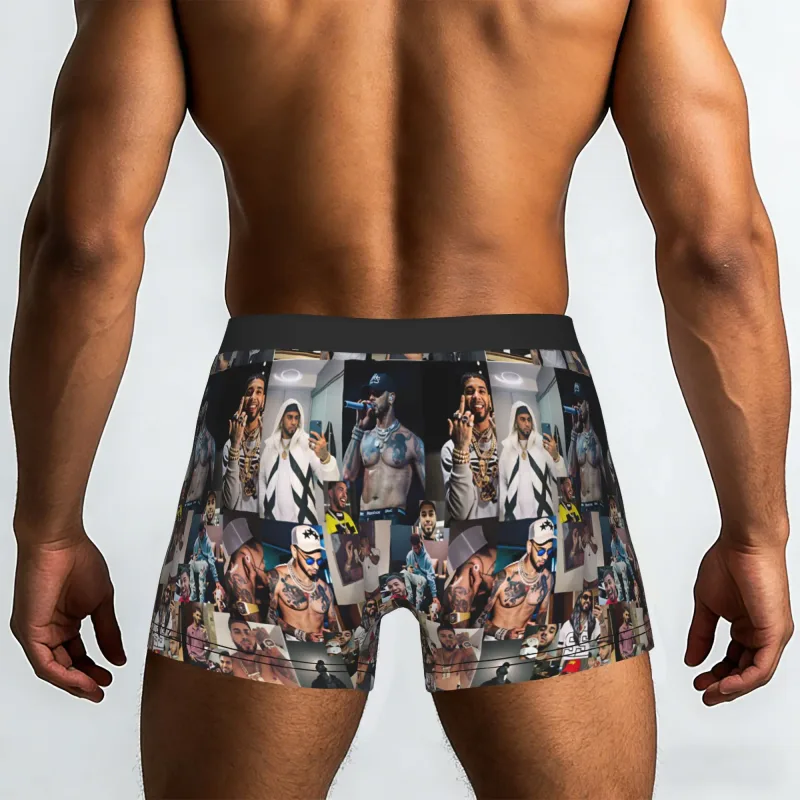 Male Funny A-Anuel AA Underwear Boxer Briefs Stretch Shorts Panties Underpants — image 2