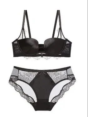 Tendance Ensemble Lingerie Léopard Dentelle Style Français Soutien-Gorge Push Up Petit Poitrine Anti Affaissement Toutes Tailles — image 15