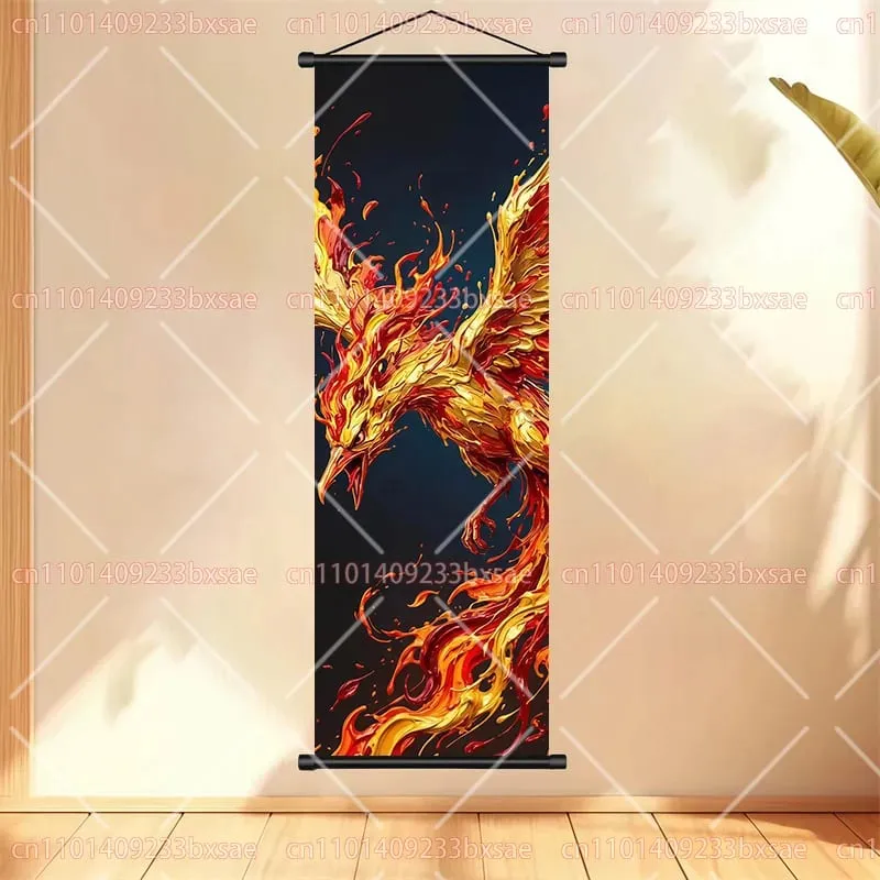 Anime Pokémon Gengar Charizard Kyogre Gyarados Mewtwo Rayquaza Cool Poster Hanging Scroll Painting Birthday Holiday Party Gift