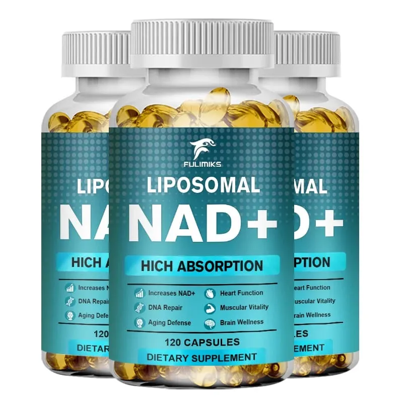 תוסף קפסולות NAD Liposomal NAD+ תוסף - Aging Defense Cellular Energy תפקוד הלב והמוח