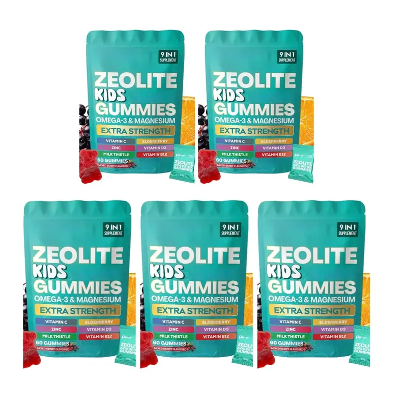 Kids Multivitamin Gummies with Omega 3 Magnesium Zinc Vitamin C D3 B12 Mixed Berry Flavor Daily Wellness Supplement 60 Gummies — image 11