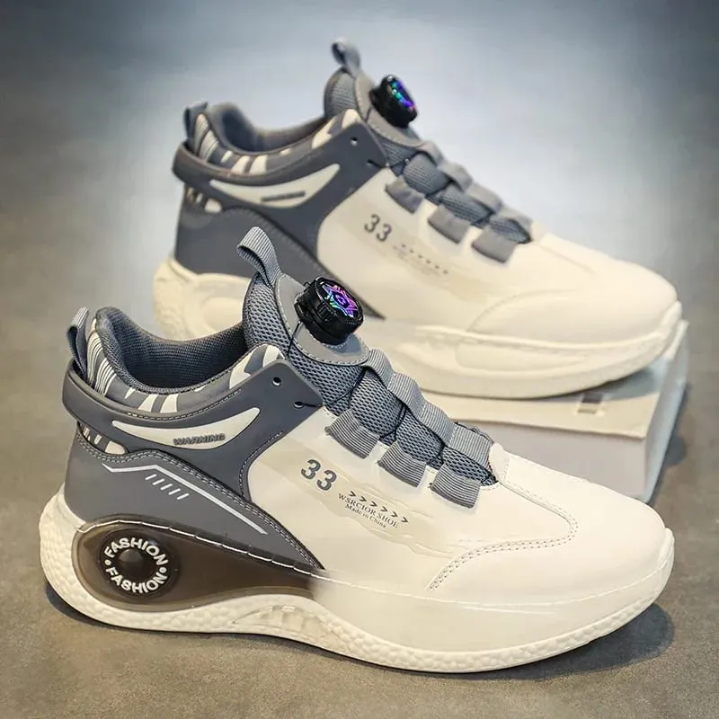 Mens's Sneakers with Rotating Buckle Comfy Non Slip Lace up Durable Shoes for Mens Outdoor Activities Sports Shoes Tenis Zapatos — image 3