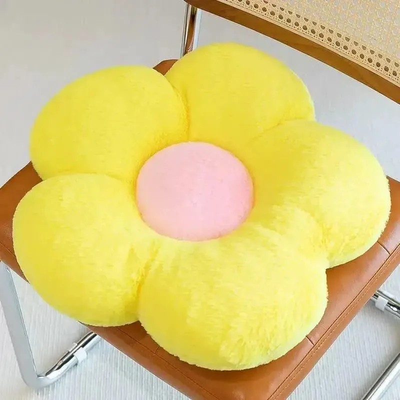 Generic Flower Shaped Plush Seat Cushion Soft Memory Cotton Round Pillow For Chair Bedroom Window Sofa Home Decor — image 13