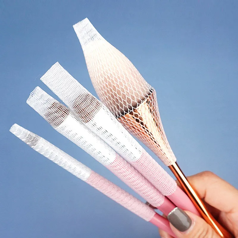 20 ks síťovina Flexibilní chrániče sítě Kryt Pouzdro Krása Bílé Kosmetické štětce na make-up chrániče Praktický nástroj