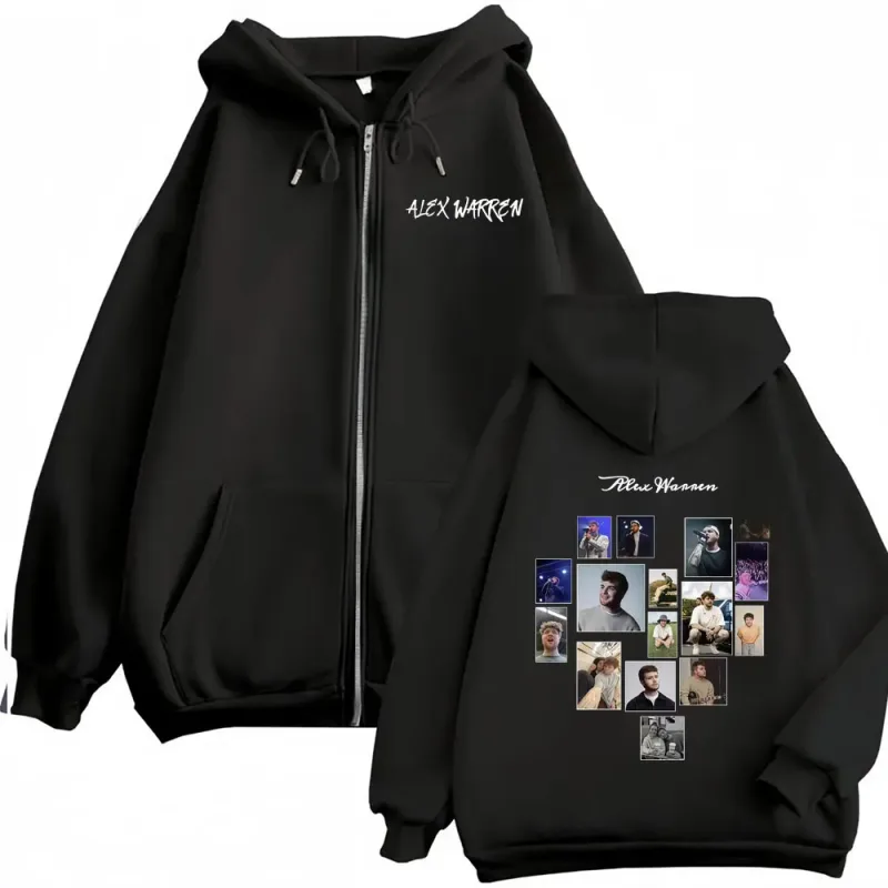 Alex Warren Little Orphan Alex Live Tour 2026 Zipper Hoodies Men's Clothing Vintage Zip Up Sweatshirts Long Sleeve Hoodie Jacket — image 1
