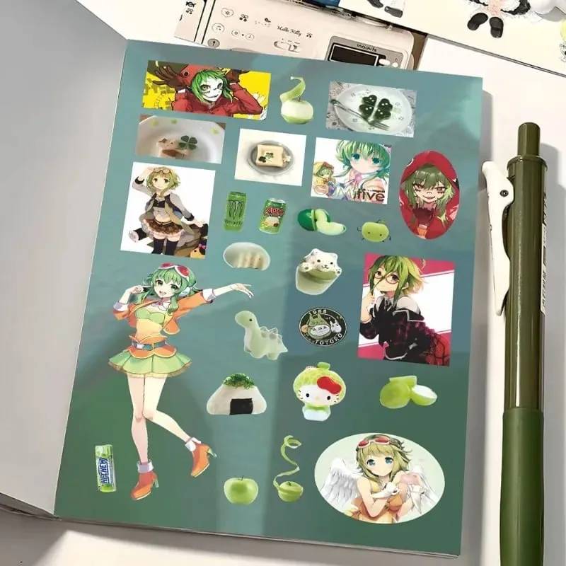 Hatsune Miku -Project DIVA- Sticker Hatsune Miku Kagamine Rin/Len Anime Peripheral Journal Material Sticker 8 Sheets New Gifts — image 4