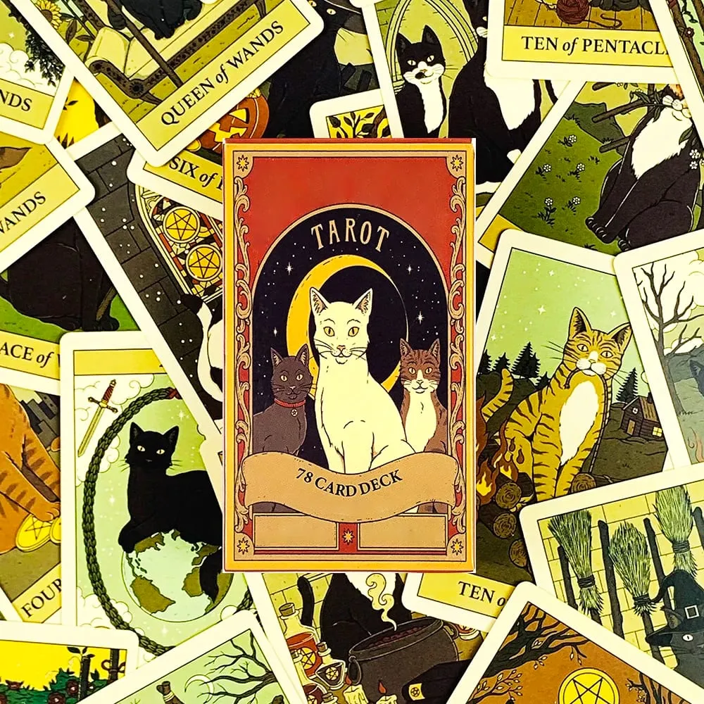 Hot-selling Tarot Cards A 78 Card Deck Unique Cards For Cat Lovers and Tarot Enthusiasts Cute Cards Game New Year Gifts — image 3