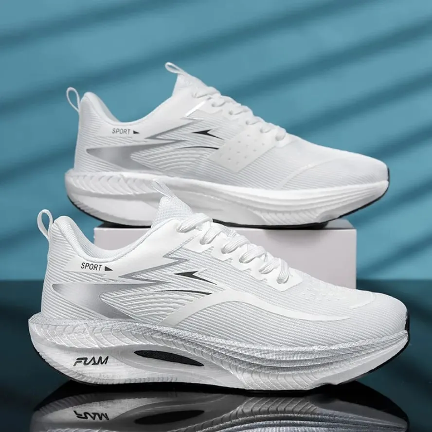 2026 Men Sports Running Shoes Carbon Board Air Cushion Breathable Lightweight Women's Comfortable Athletic Nonskid Sneakers — image 2
