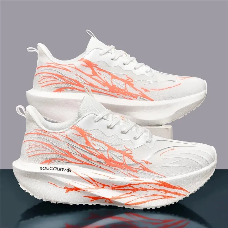 Running Shoes Men Carbon Board Speciality Marathon Sports Breathable Lightweight Women's Comfortable Athletic Nonskid Sneakers — image 3