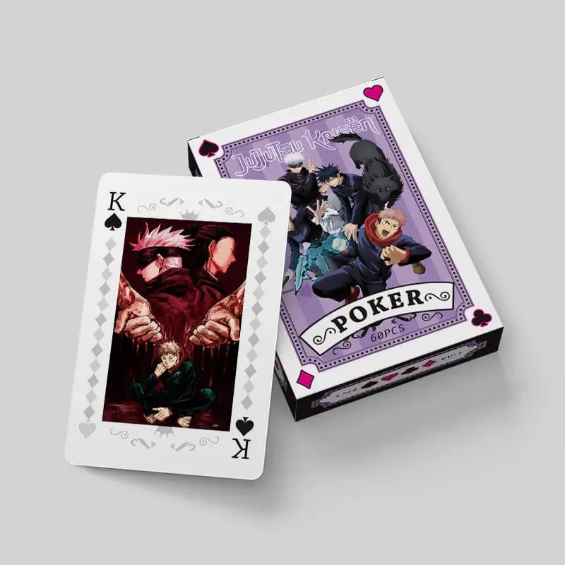 Anime Poker Toy Jujutsu Kaisen Board Game Cards Gojo Satoru Itadori Yuji Cosplay Hardcover Gift