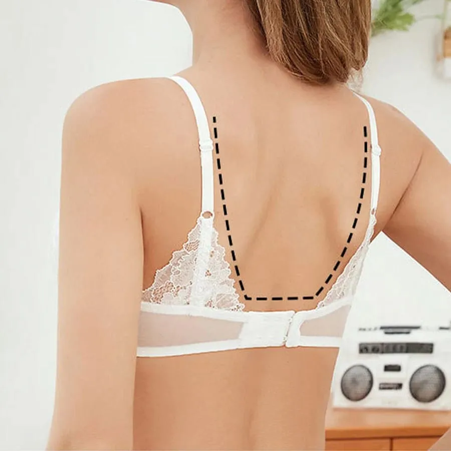 L'bellagiovanna Plus Size Minimizer Bra Set Strappy Caged Lace Lingerie Embroidery Sheer Mesh Bralette Underwire Unlined Bra B-E — image 4
