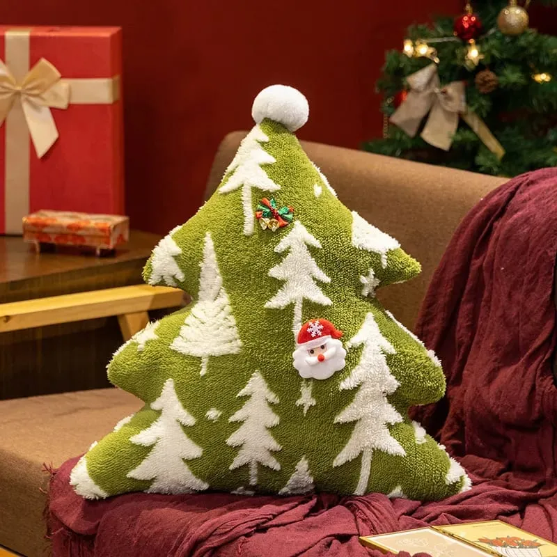 1PC Christmas Tree Stuffed Throw Pillow Sofa Cushion Home Christmas Party Winter Decor Gift